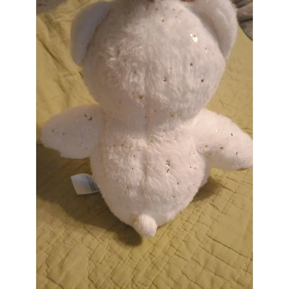 Build A Bear BAB Bear Hugs White‎ Plush Stuffed Animal Toy 2022 Gold Glitter